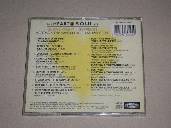 Various : The Heart & Soul Of Gladys Knight, Martha & The Vandellas, The Supremes, The Marvelettes (CD, Comp, RP)