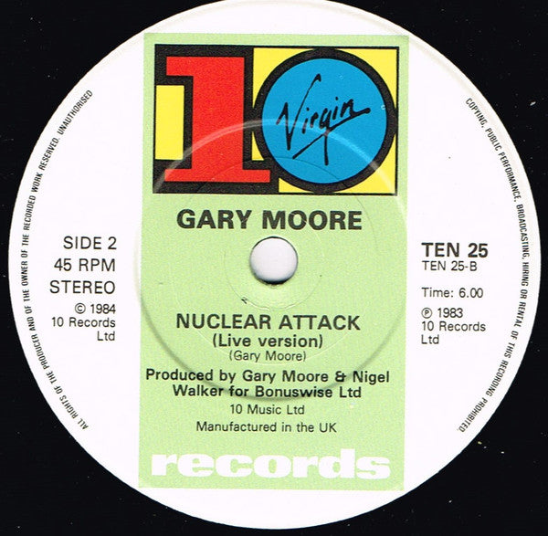 Gary Moore : Empty Rooms (7", Single)