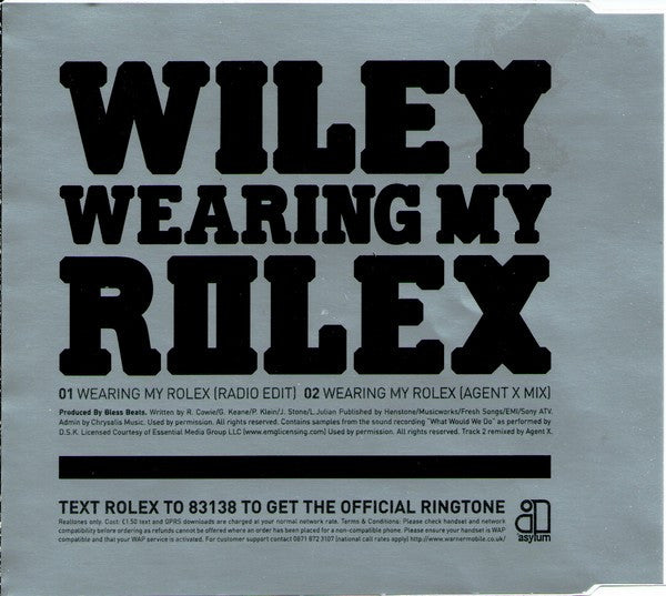 Wiley (2) : Wearing My Rolex (CD, Single, CD1)