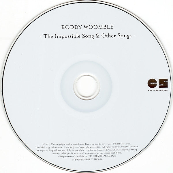 Roddy Woomble : The Impossible Song & Other Songs (CD, Album)