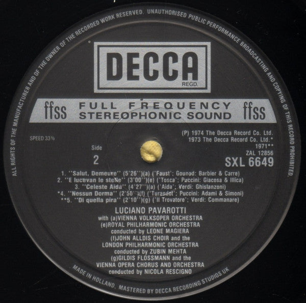 Luciano Pavarotti : The World's Favourite Tenor Arias (LP, Comp)