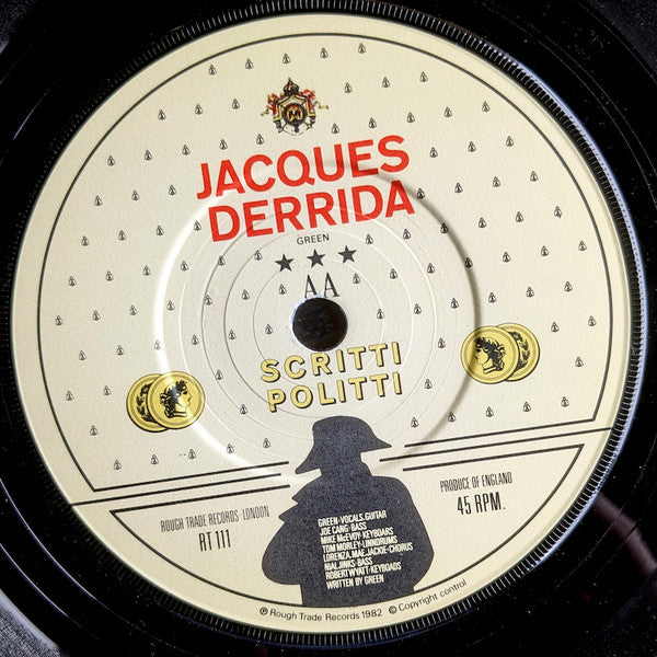 Scritti Politti : Asylums In Jerusalem / Jacques Derrida (7", Single)