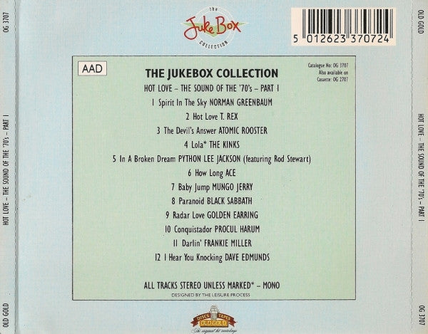 Various : Hot Love - The Sound Of The '70's - Part 1 (CD, Comp)