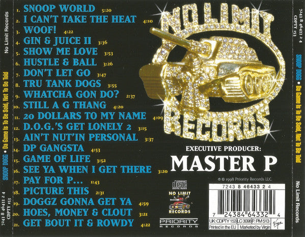 Snoop Dogg : Da Game Is To Be Sold, Not To Be Told (CD, Album, EMI)