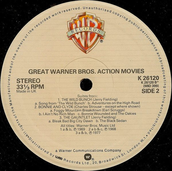 Various : Great Warner Bros. Action Movies (LP, Comp)