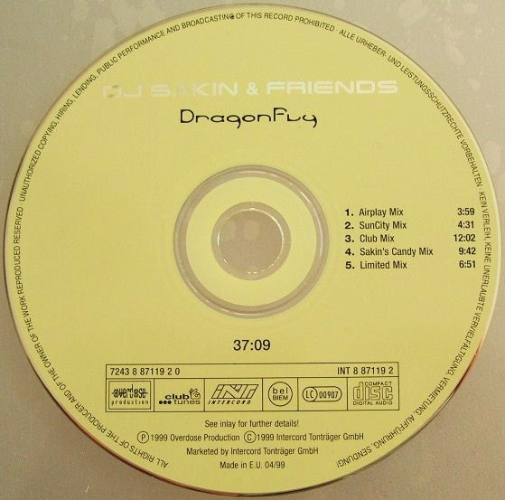 DJ Sakin & Friends : Dragonfly (CD, Maxi)