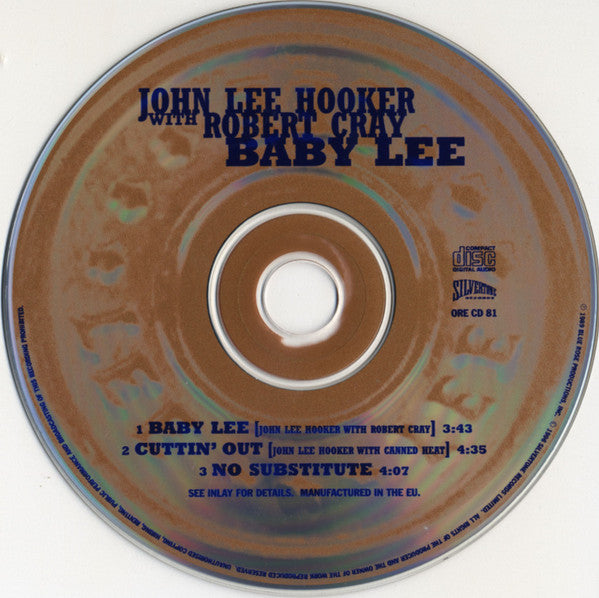 John Lee Hooker With Robert Cray : Baby Lee (CD, Single, J-c)