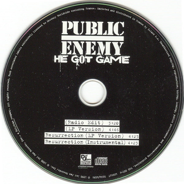 Public Enemy : He Got Game (CD, Single)