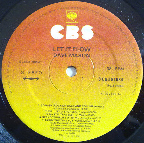 Dave Mason : Let It Flow (LP, Album)