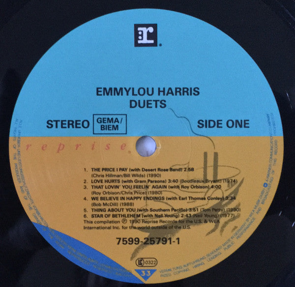 Emmylou Harris : Duets (LP, Comp)