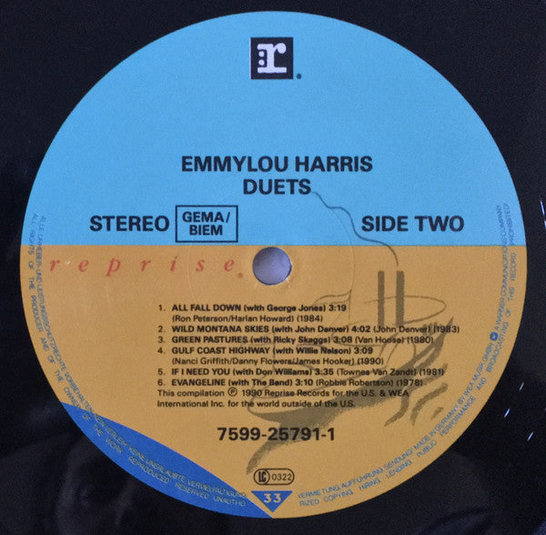 Emmylou Harris : Duets (LP, Comp)