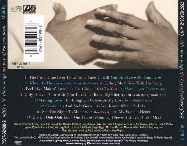 Roberta Flack : Softly With These Songs - The Best Of Roberta Flack (CD, Comp, RE, RM)