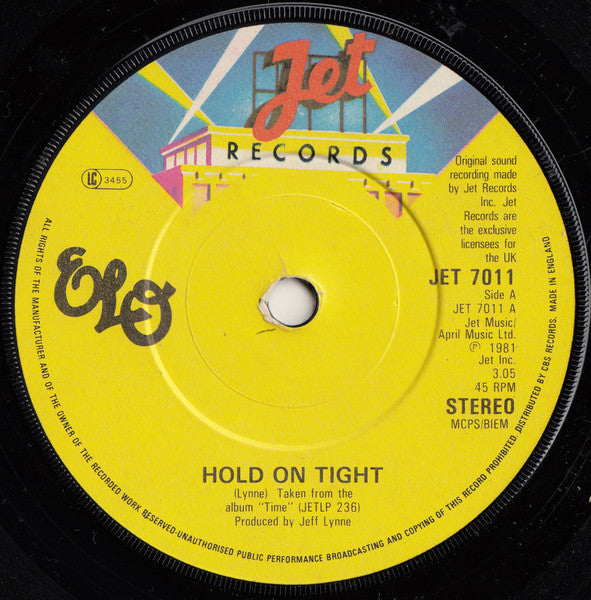 Electric Light Orchestra : Hold On Tight (7", Single)