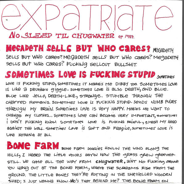 Expatriate : No Sleep Til Chugwater... (7", EP)
