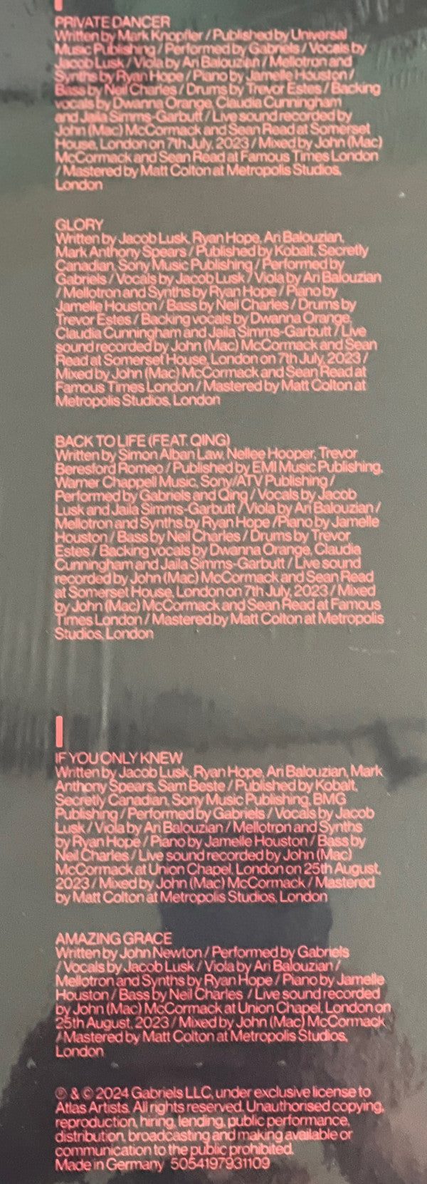 Gabriels (3) : Live From London '23 (12", EP, RSD, Ltd)