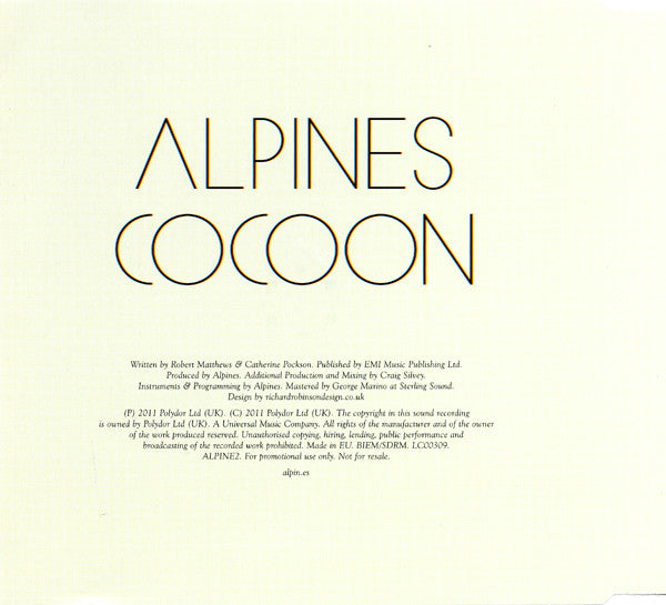 Alpines - Cocoon (CD) (Near Mint (NM Or M-)) - DaddyPop
