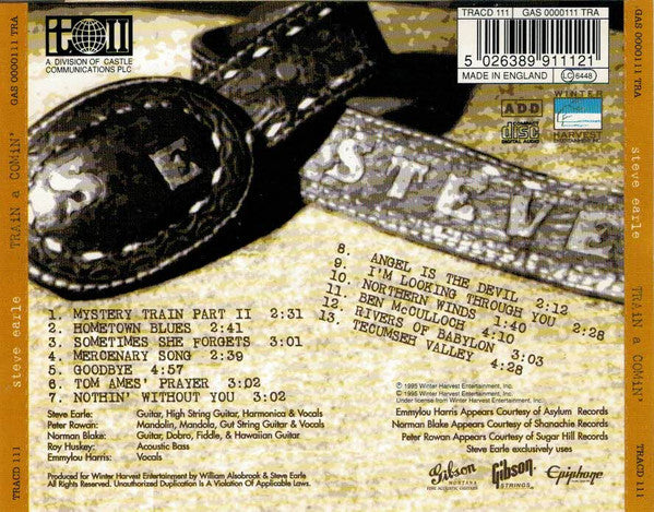 Steve Earle : Train A Comin' (CD, Album)