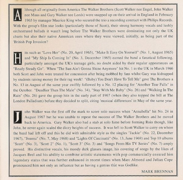 The Walker Brothers : The Walker Brothers Collection (CD, Comp)