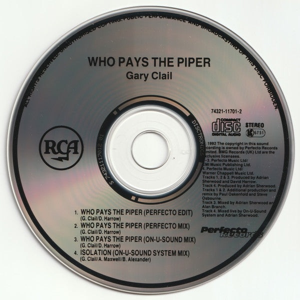 Gary Clail & On-U Sound System : Who Pays The Piper? (CD, Single)