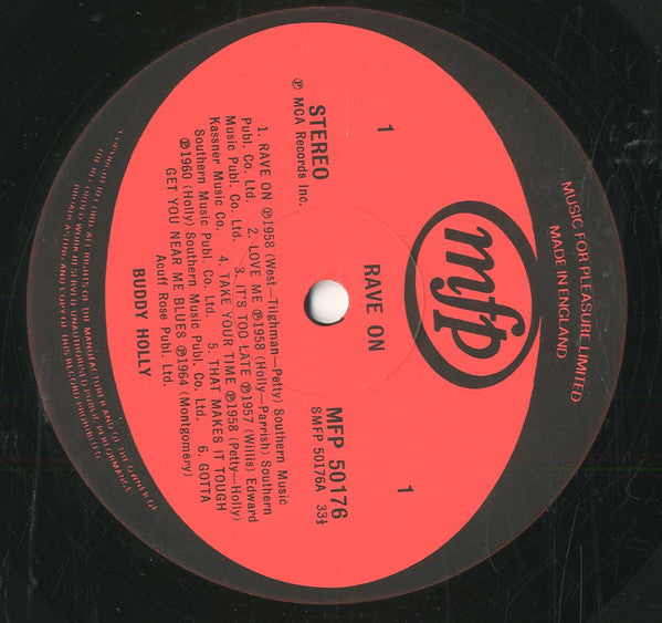 Buddy Holly : Rave On (LP, Comp)