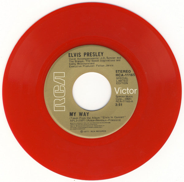 Elvis Presley : My Way (7", Single, Ltd, Red)