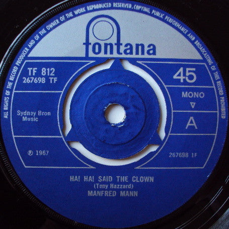 Manfred Mann - Ha! Ha! Said The Clown (7) (Very Good Plus (VG)) - DaddyPop