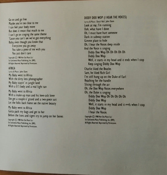 Daryl Hall & John Oates : Voices (CD, Album, RE)