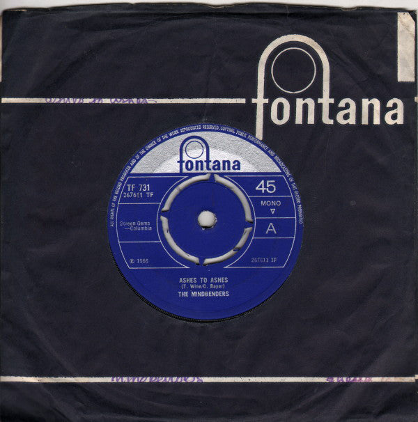 The Mindbenders : Ashes To Ashes (7", Single, Mono, 4 P)