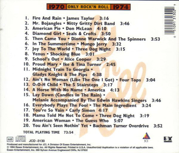 Various : 1970 - Only Rock'n Roll - 1974 (CD, Comp)