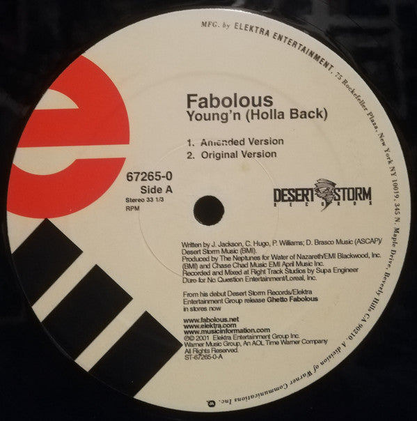Fabolous : Young'n (Holla Back) (12", Single)