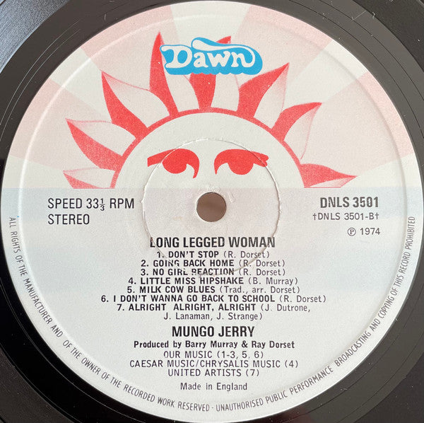 Mungo Jerry : Long Legged Woman (LP, Album)