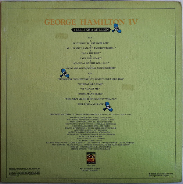 George Hamilton IV : Feel Like A Million (LP, Album)