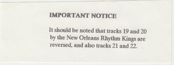 New Orleans Owls, New Orleans Rhythm Kings, John Hyman's Bayou Stompers : The Owls' Hoot! (CD, Comp, RM)