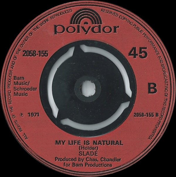 Slade : Coz I Luv You (7", Single, Red)