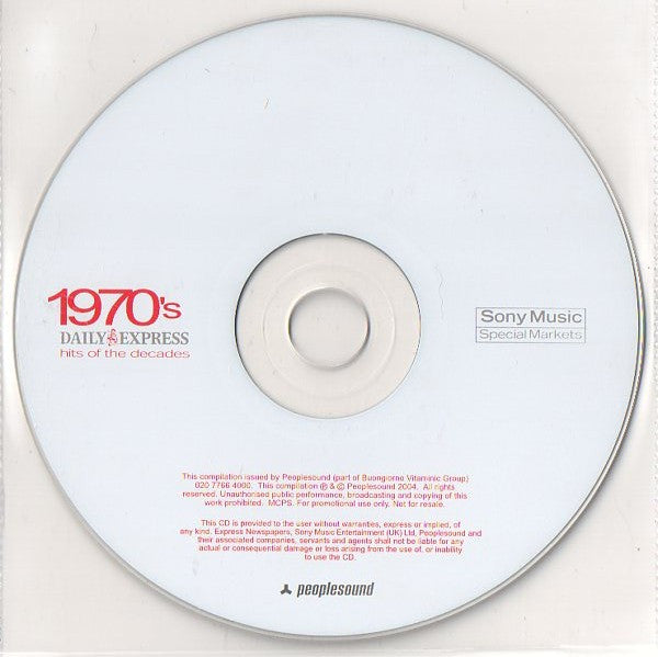 Various : 1970's Hits Of The Decades (CD, Comp, Promo)