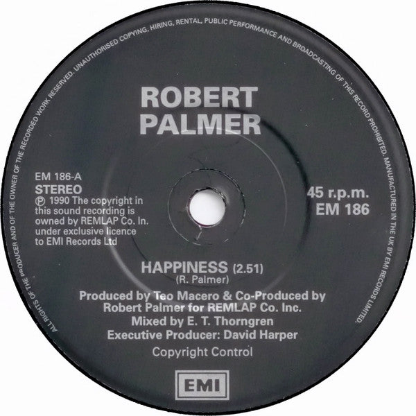 Robert Palmer : Happiness (7", Single)