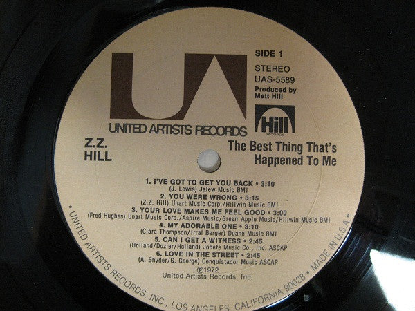 Z.Z. Hill : The Best Thing That's Happened To Me (LP, Album, Res)