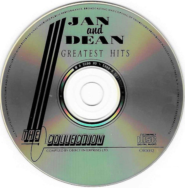 Jan & Dean : Jan & Dean's Greatest Hits (CD, Comp, RM)