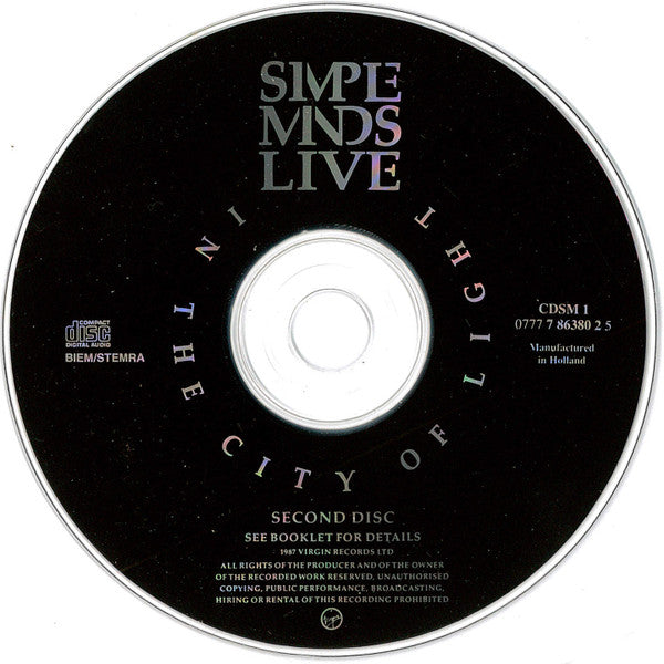 Simple Minds - Live In The City Of Light (2xCD) (Very Good Plus (VG)) - DaddyPop