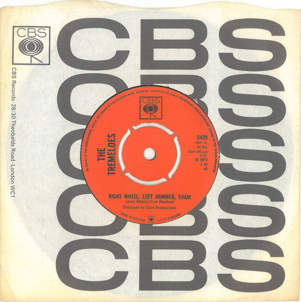 The Tremeloes : Right Wheel, Left Hammer, Sham (7", Single)