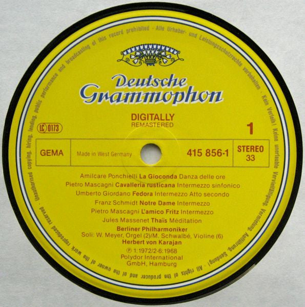 Berliner Philharmoniker, Herbert von Karajan : Tanz Der Stunden (Opern-Intermezzi & Ballettmusik) (LP, Comp)