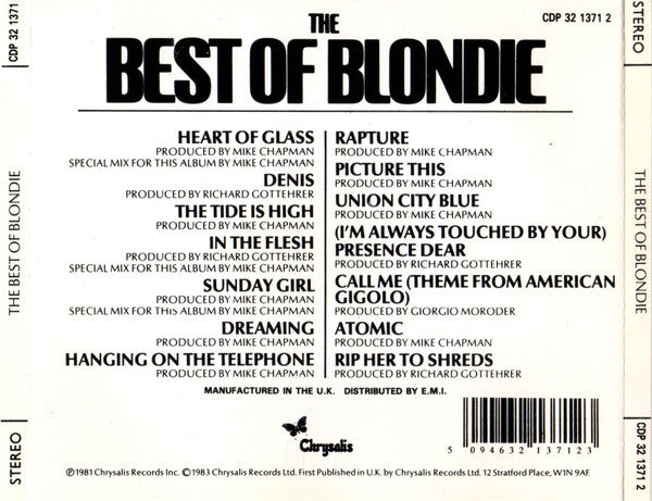 Blondie : The Best Of Blondie (CD, Comp, RE)