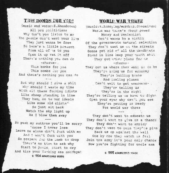 The Bristles : This Bombs For You! (7", Single)