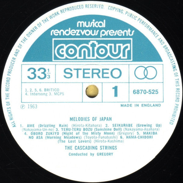 The Cascading Strings Conducted By John Gregory : Melodies Of Japan (LP, RE)