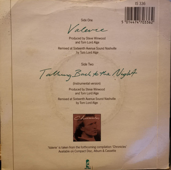 Steve Winwood : Valerie (7", Single, Lig)