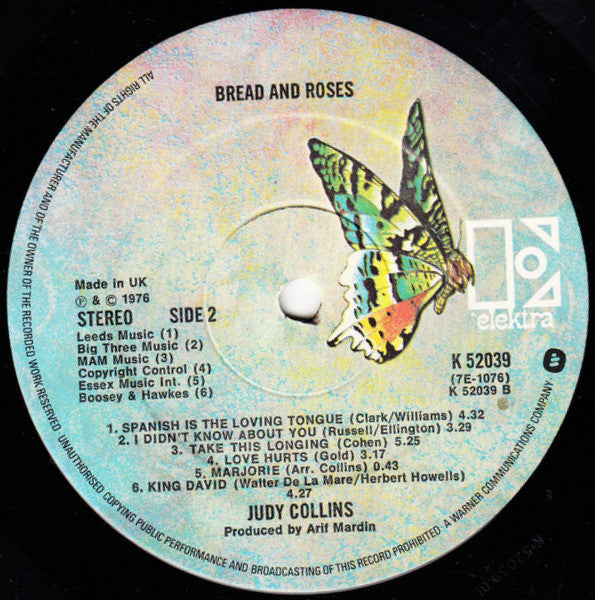 Judy Collins : Bread & Roses (LP, Album)