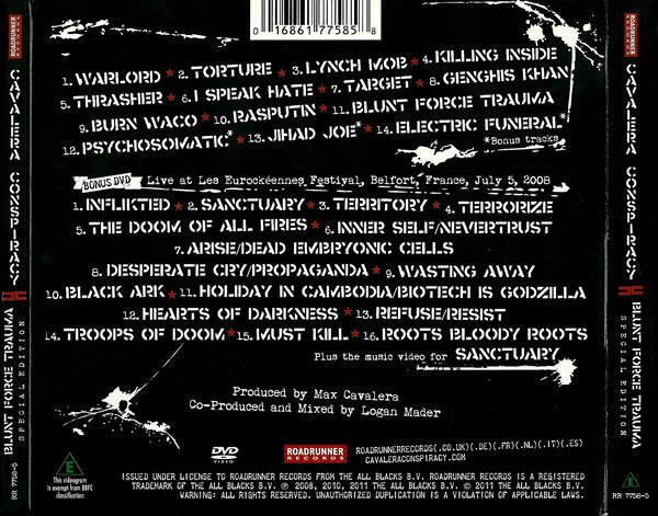 Cavalera Conspiracy : Blunt Force Trauma (CD, Album + DVD-V + S/Edition, Dig)