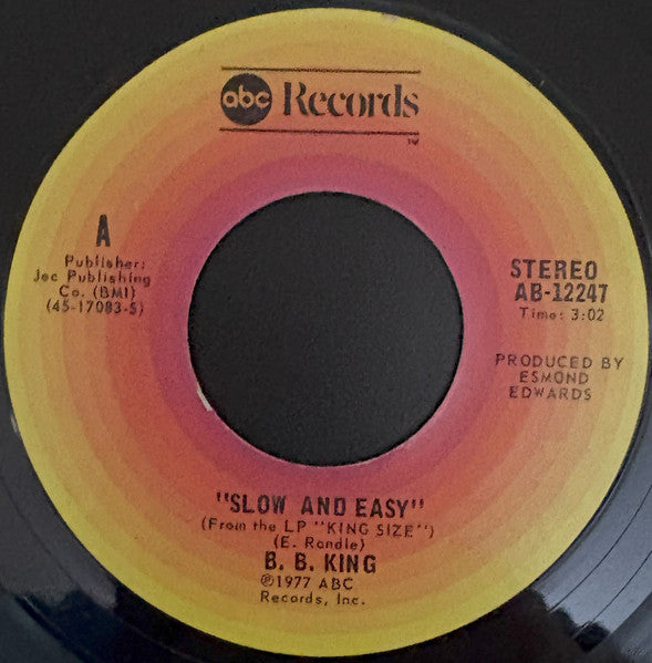 B.B. King : Slow And Easy / I Wonder Why (7", Single, Styrene, Ter)