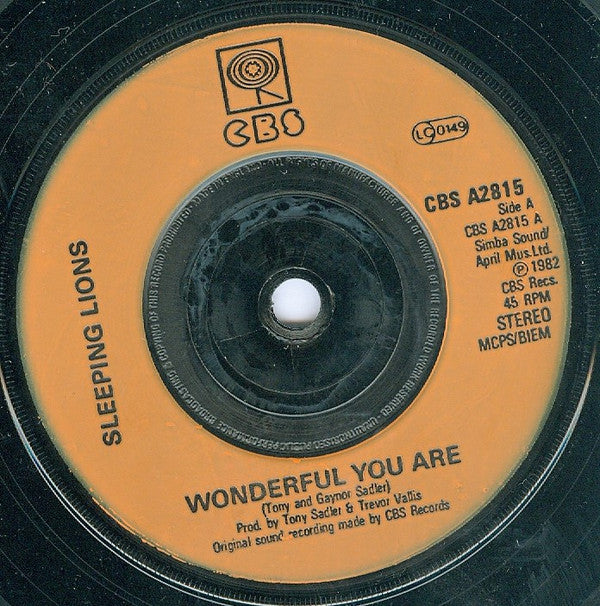 Sleeping Lions (2) : Wonderful You Are (7", Single)