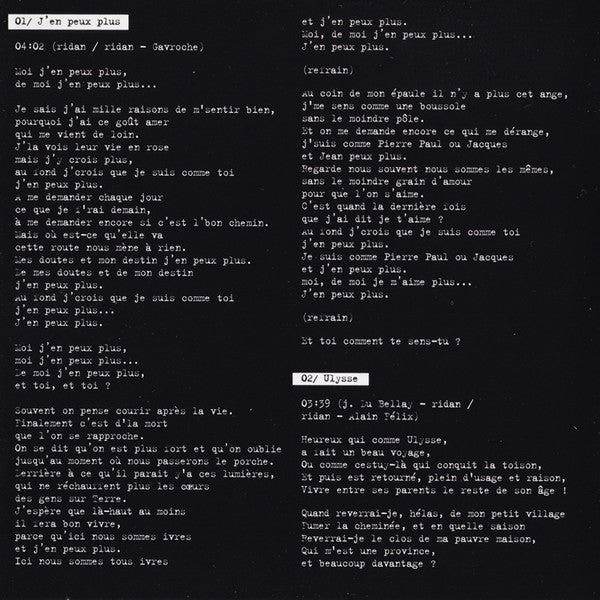 Ridan : L'ange De Mon Démon (CD, Album)